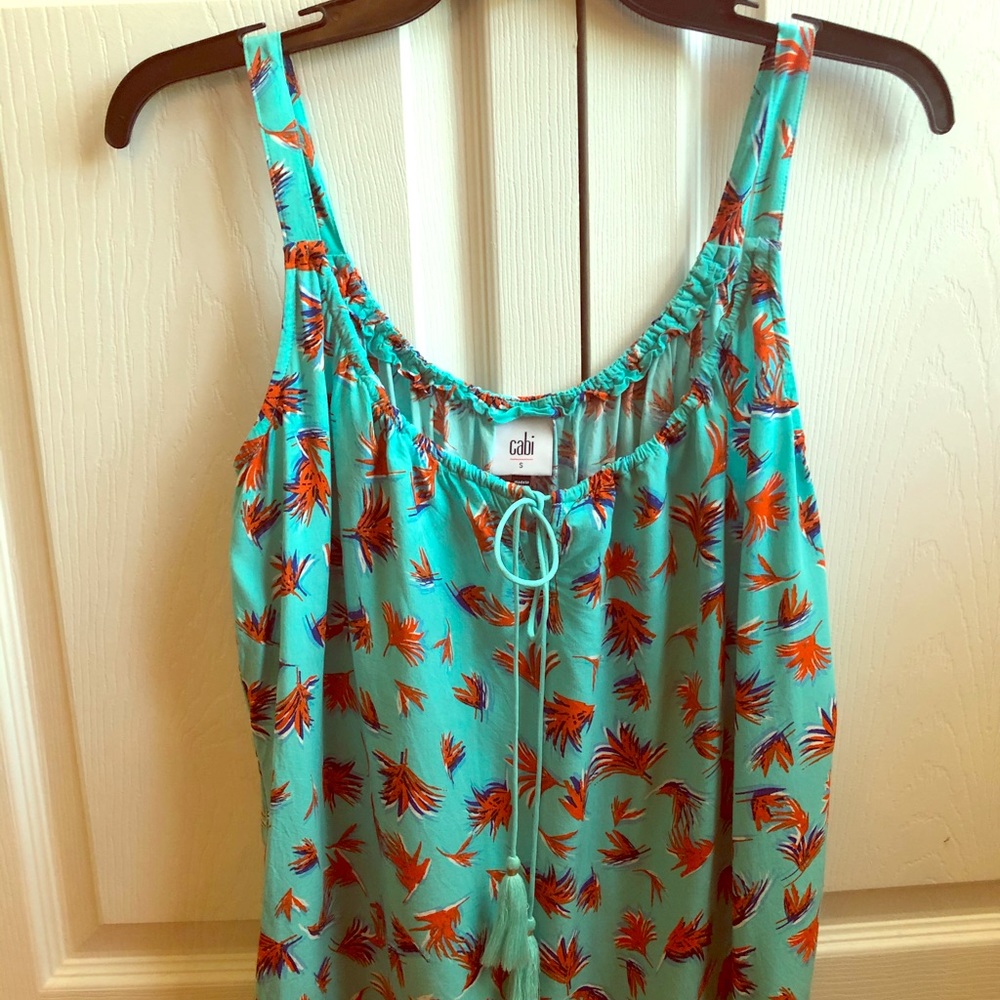 Cabi new release turquoise and orange cami